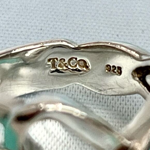 Tiffany & Co. Double Loving Heart Ring Paloma Picasso -529 Silver - Sz 5 - Picture 5 of 16